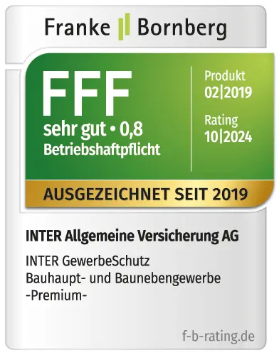 Auszeichnung Franke & Bornberg Premium FFF für Bauhaupt- und Baunebengewerbe